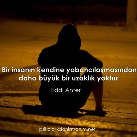 kendine yabancılaşmak eddi anter