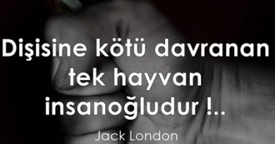 dişisine kötü davranan tek hayvan insanoğludur jack london kadınlar günü